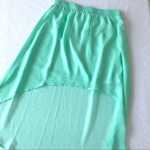 Sea foam Mint Green Flowy Skirt